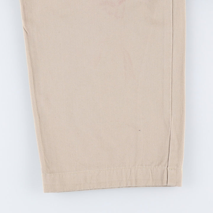 Ralph Lauren Polo Ralph Lauren Two-pleat Chino Pants for Men, W34 equivalent cotton Beige type Vintage Second Hand
