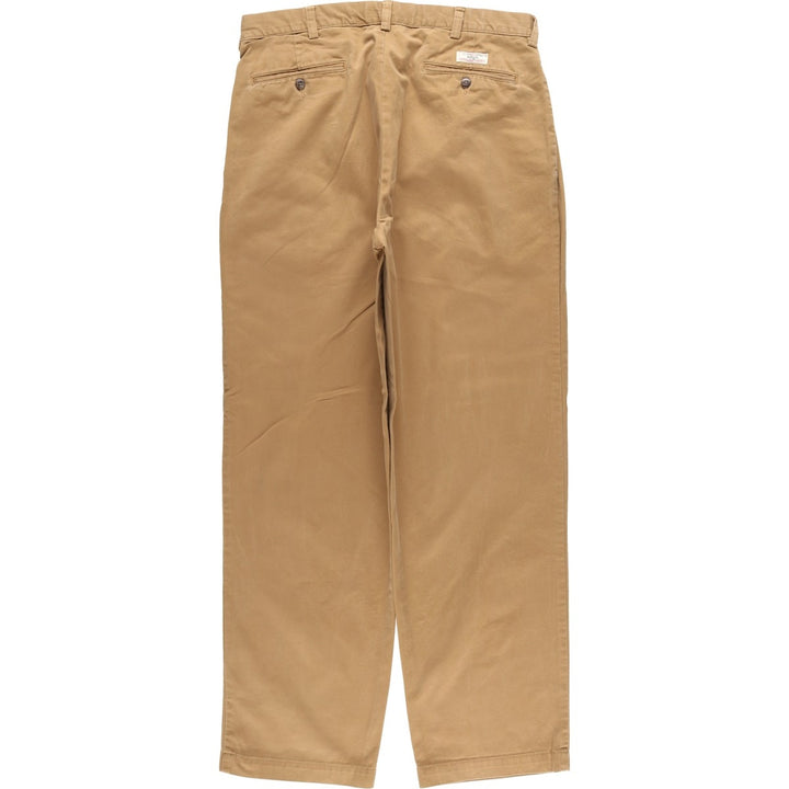 Ralph Lauren POLO by Ralph Lauren ANDREW PANT Two-pleat chino pants for men, equivalent to W34 cotton brown type Vintage Second Hand