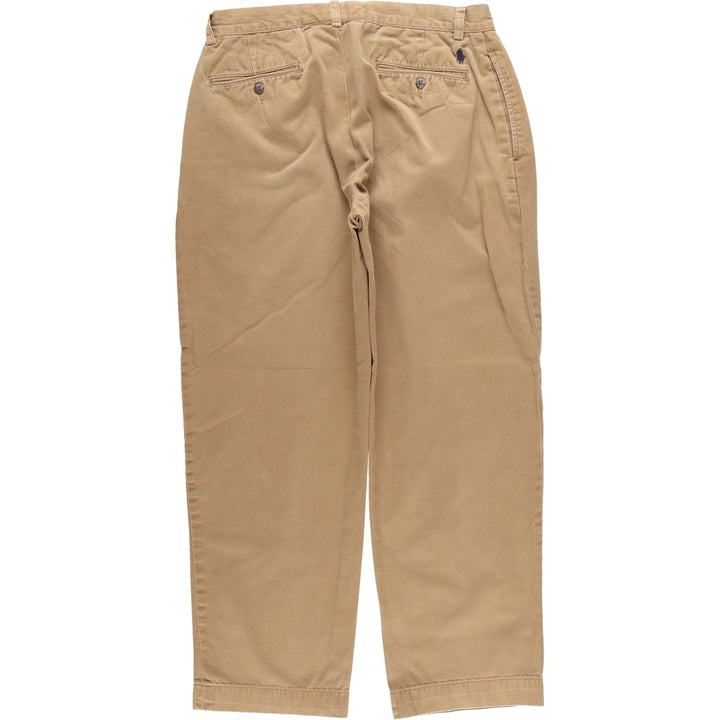 Ralph Lauren POLO by Ralph Lauren ETHAN PANT Two-pleat Chino Pants Men's Size W32 cotton Beige type Vintage Second Hand