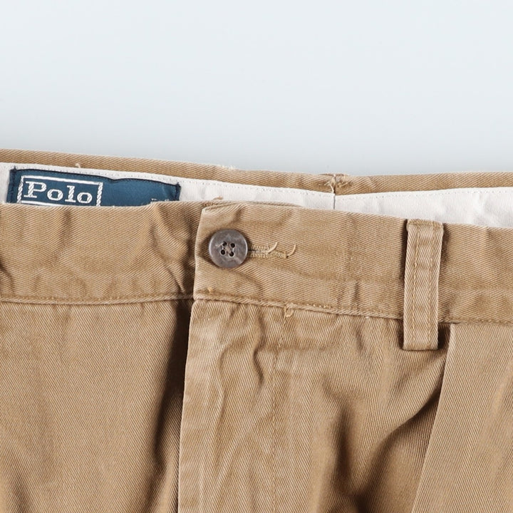 Ralph Lauren POLO by Ralph Lauren ETHAN PANT Two-pleat Chino Pants Men's Size W32 cotton Beige type Vintage Second Hand
