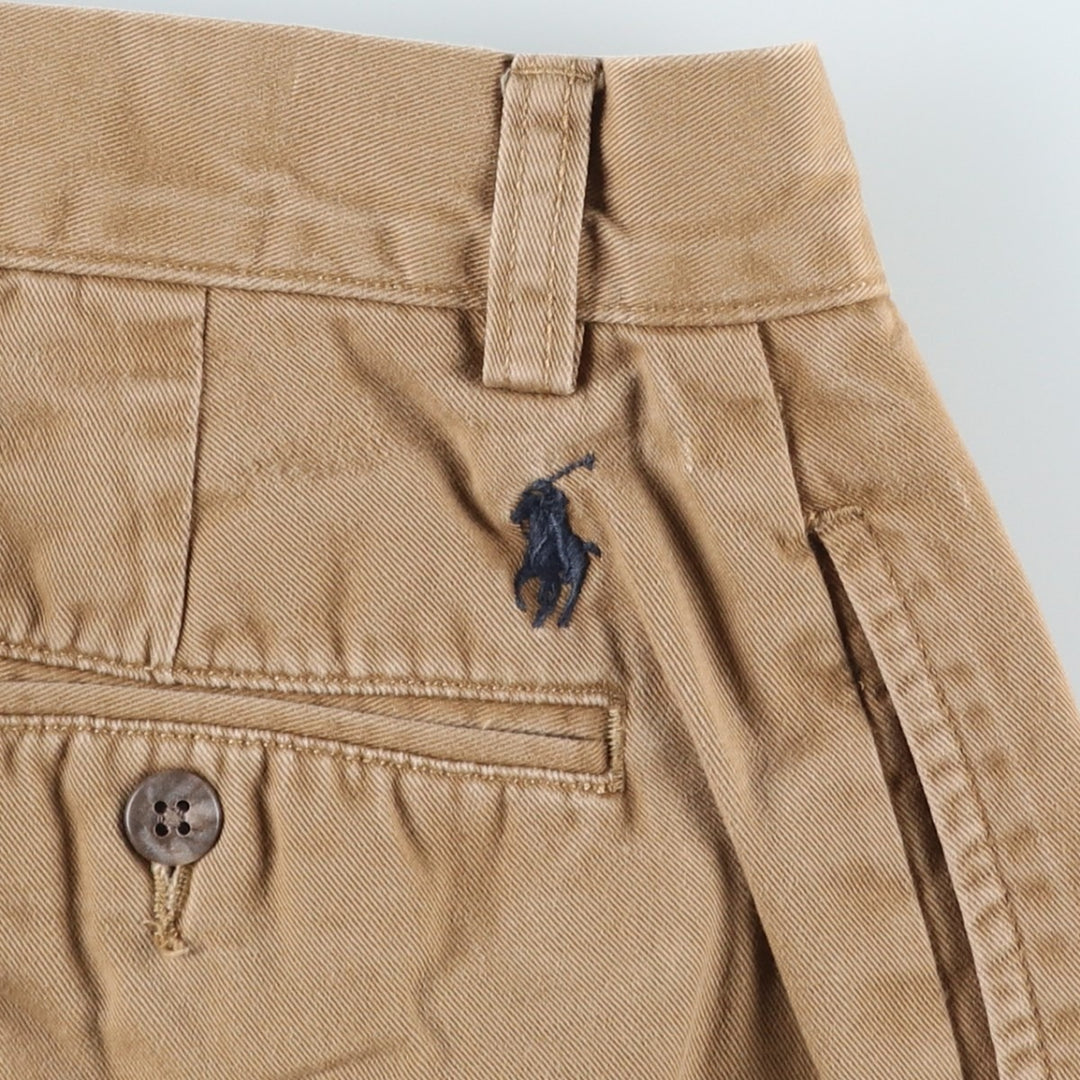 Ralph Lauren POLO by Ralph Lauren ETHAN PANT Two-pleat Chino Pants Men's Size W32 cotton Beige type Vintage Second Hand