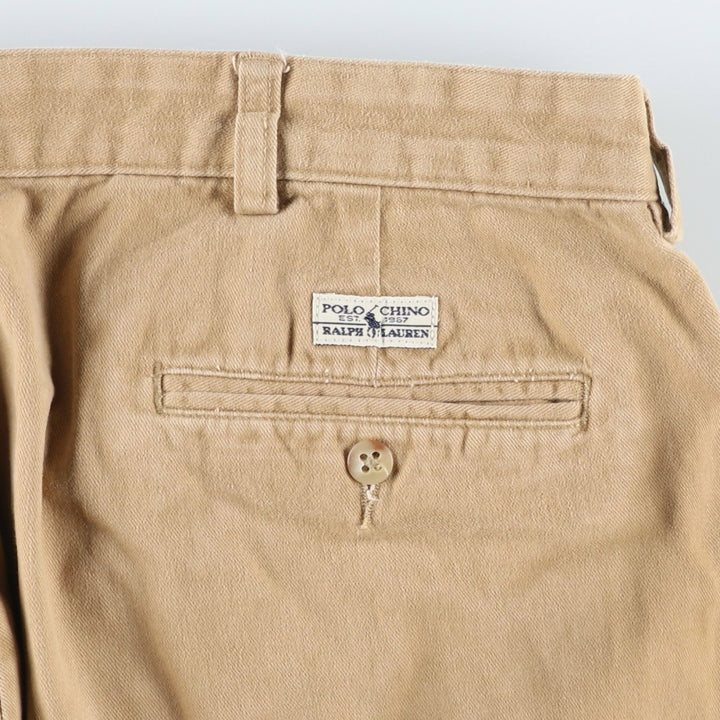 Ralph Lauren Polo Ralph Lauren Two-pleat Chino Pants Men's Size W38 cotton Beige type Vintage Second Hand