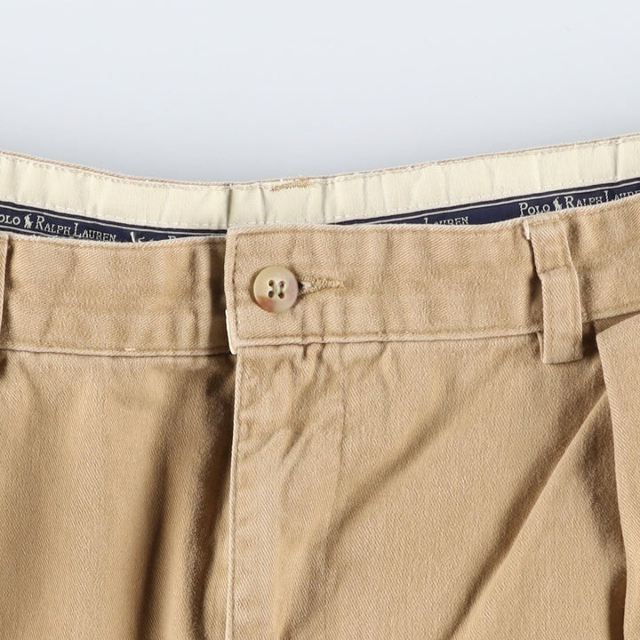 Ralph Lauren Polo Ralph Lauren Two-pleat Chino Pants Men's Size W38 cotton Beige type Vintage Second Hand