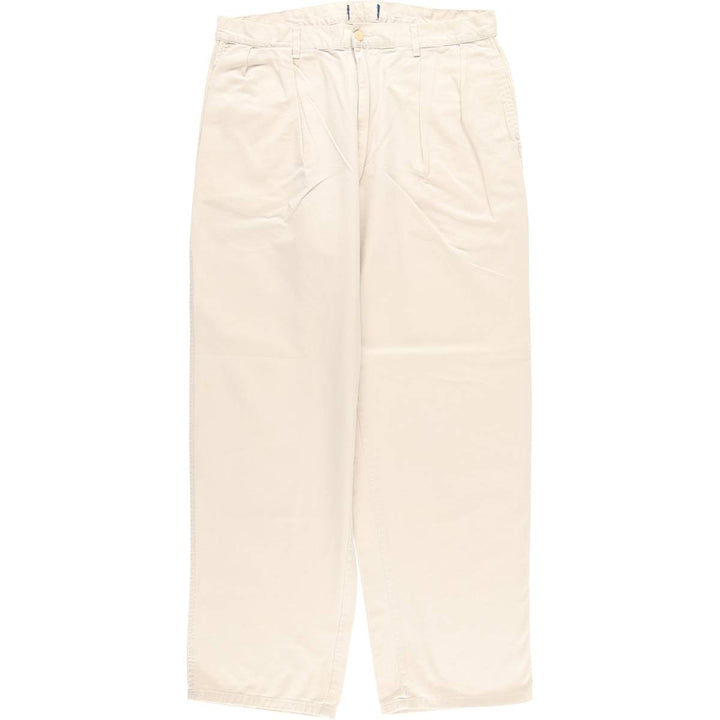 Ralph Lauren POLO CHINO two-pleat chino pants, made in the USA, men's size W34. cotton Beige type Vintage Second Hand