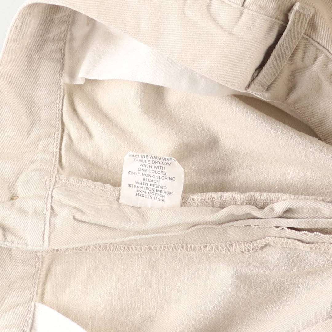 Ralph Lauren POLO CHINO two-pleat chino pants, made in the USA, men's size W34. cotton Beige type Vintage Second Hand
