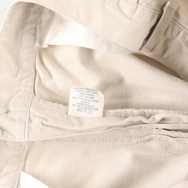 Ralph Lauren POLO CHINO two-pleat chino pants, made in the USA, men's size W34. cotton Beige type Vintage Second Hand