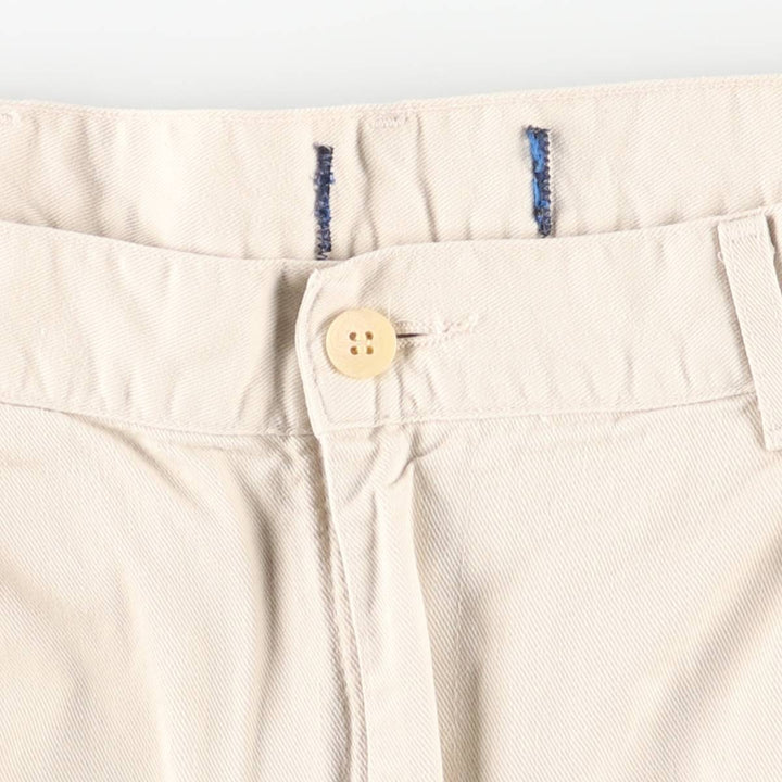 Ralph Lauren POLO CHINO two-pleat chino pants, made in the USA, men's size W34. cotton Beige type Vintage Second Hand