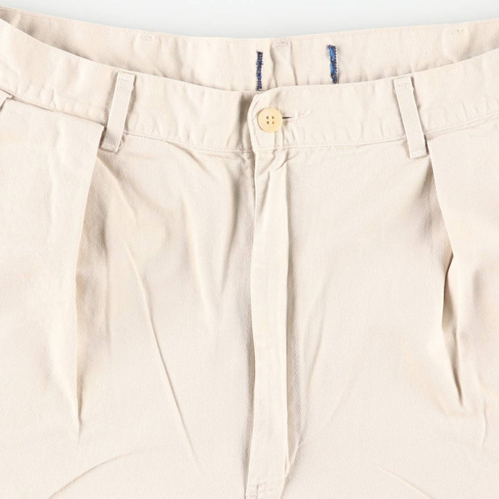 Ralph Lauren POLO CHINO two-pleat chino pants, made in the USA, men's size W34. cotton Beige type Vintage Second Hand