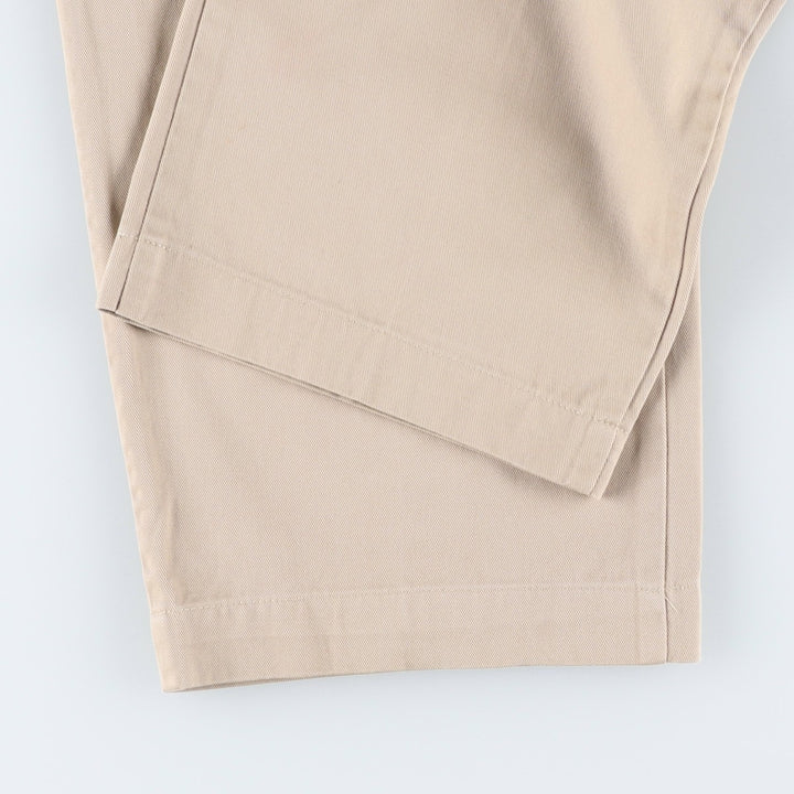 Ralph Lauren POLO by Ralph Lauren ANDREW PANT, two-pleat chino pants, men's, W32 equivalent cotton Beige type Vintage Second Hand