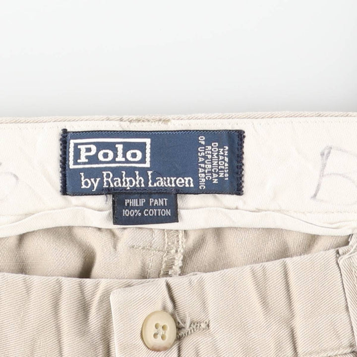 Ralph Lauren POLO by Ralph Lauren Chino Pants Men's W34 equivalent cotton Beige type Vintage Second Hand