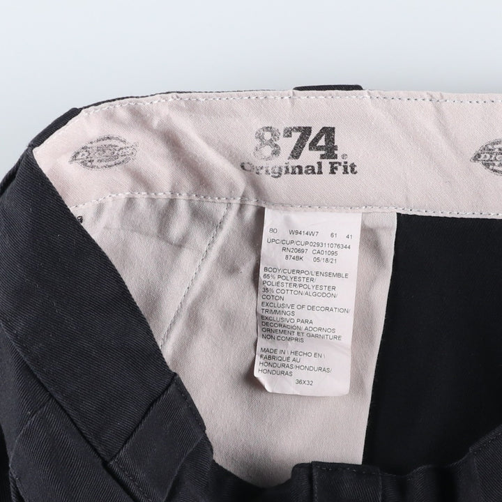 Dickies 874 Original Fit Work Pants, Men's, Size W35 polyester black type Vintage Second Hand