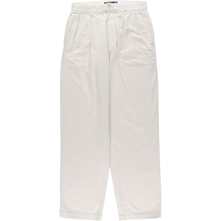 Ralph Lauren POLO by Ralph Lauren ANDREW PANT Two-pleat chino pants for men, W30 equivalent cotton Beige type Vintage Second Hand
