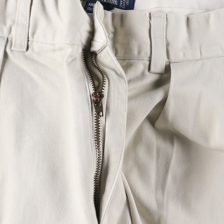 Ralph Lauren POLO by Ralph Lauren ANDREW PANT Two-pleat chino pants for men, W30 equivalent cotton Beige type Vintage Second Hand
