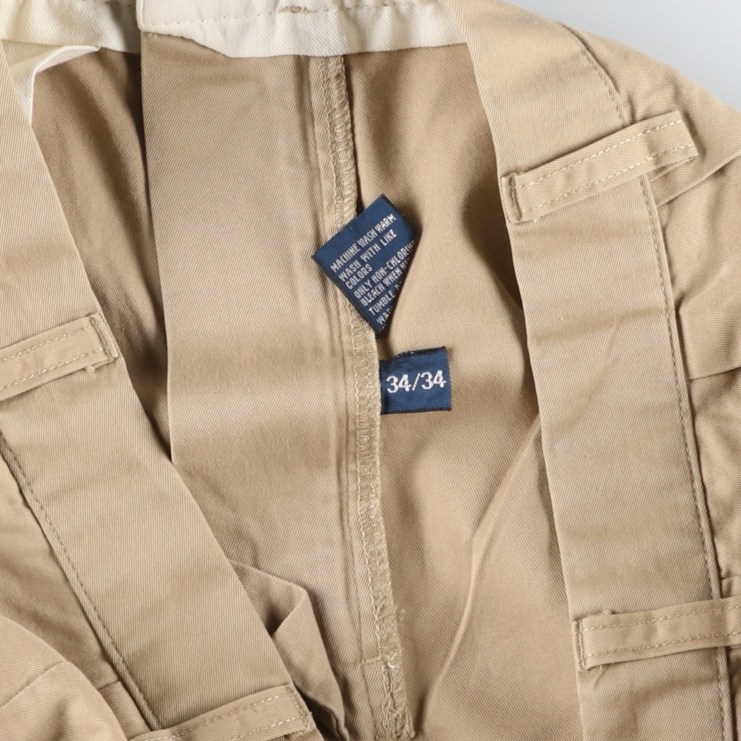 Ralph Lauren POLO by Ralph Lauren HAMMOND PANT, two-pleat chino pants, men's, w34 equivalent cotton Beige type Vintage Second Hand