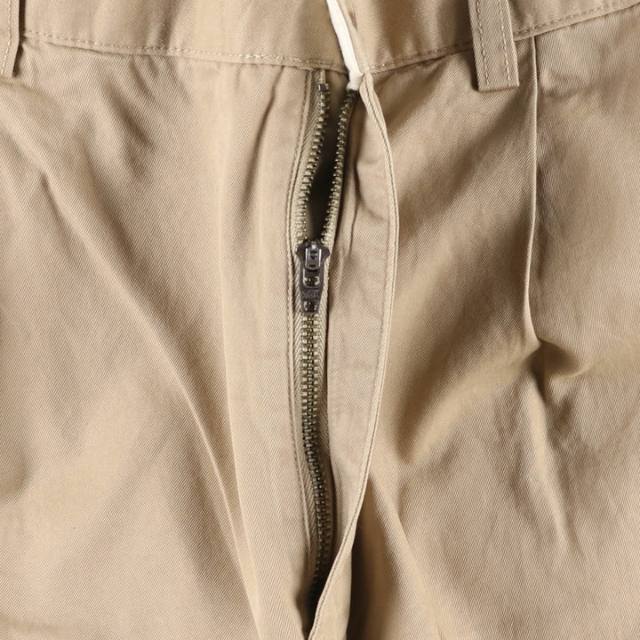 Ralph Lauren POLO by Ralph Lauren HAMMOND PANT, two-pleat chino pants, men's, w34 equivalent cotton Beige type Vintage Second Hand