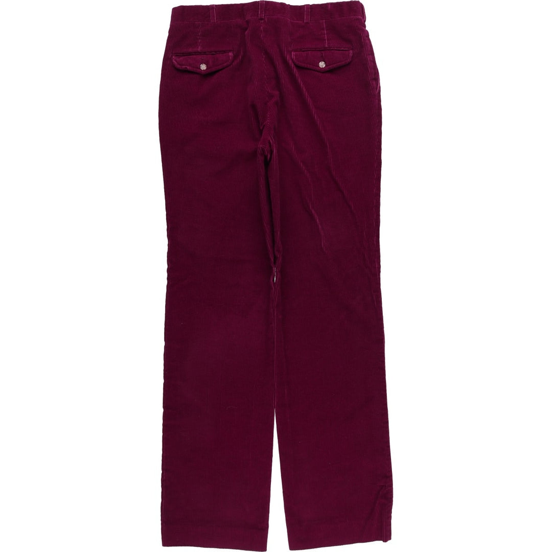 Vintage 80s-90'S Lands'End Two-pleat Corduroy Pants, Made in USA, Men's, Size W34 cotton purple type Vintage Second Hand