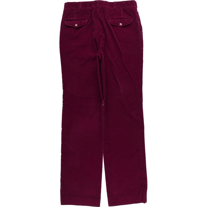 Vintage 80s-90'S Lands'End Two-pleat Corduroy Pants, Made in USA, Men's, Size W34 cotton purple type Vintage Second Hand