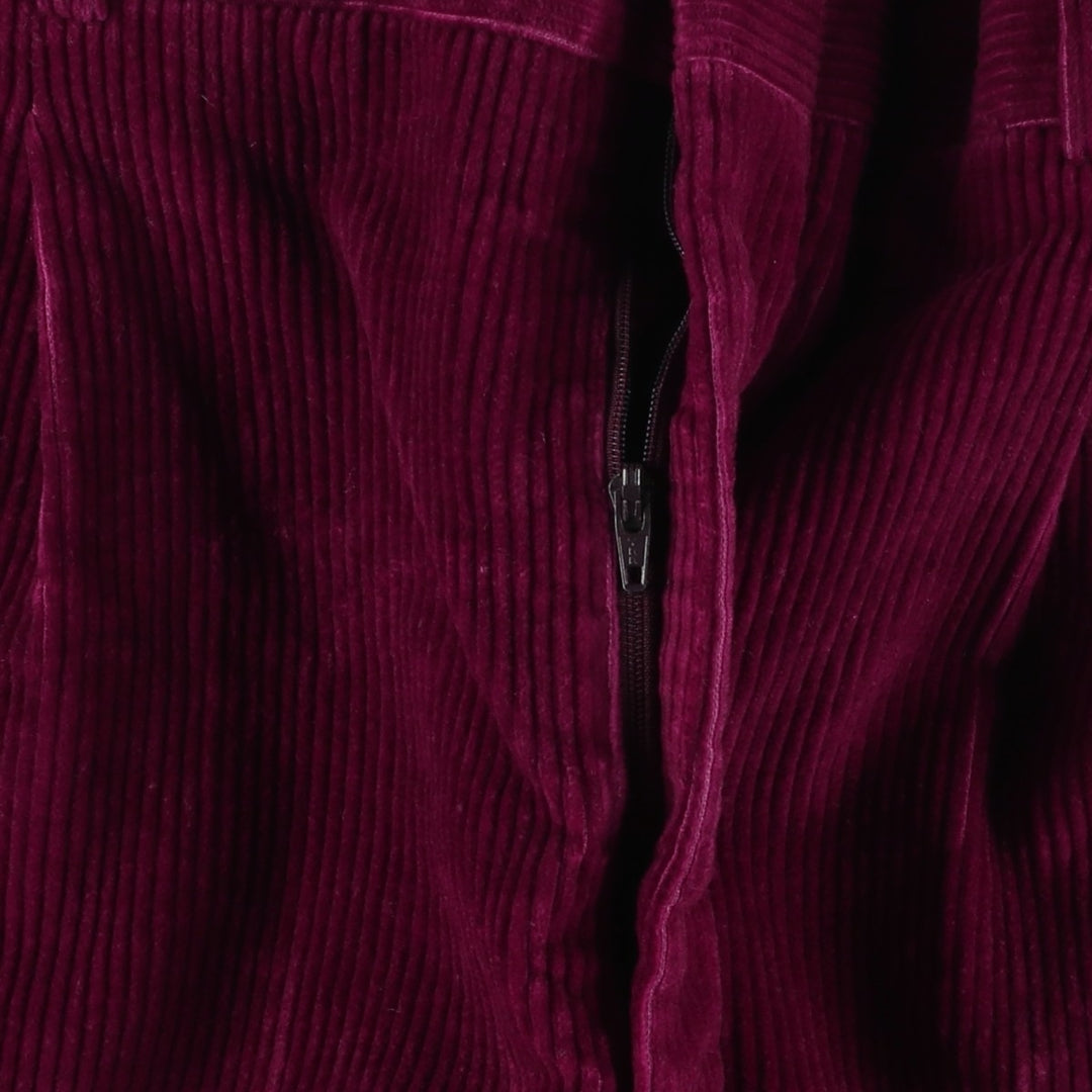 Vintage 80s-90'S Lands'End Two-pleat Corduroy Pants, Made in USA, Men's, Size W34 cotton purple type Vintage Second Hand