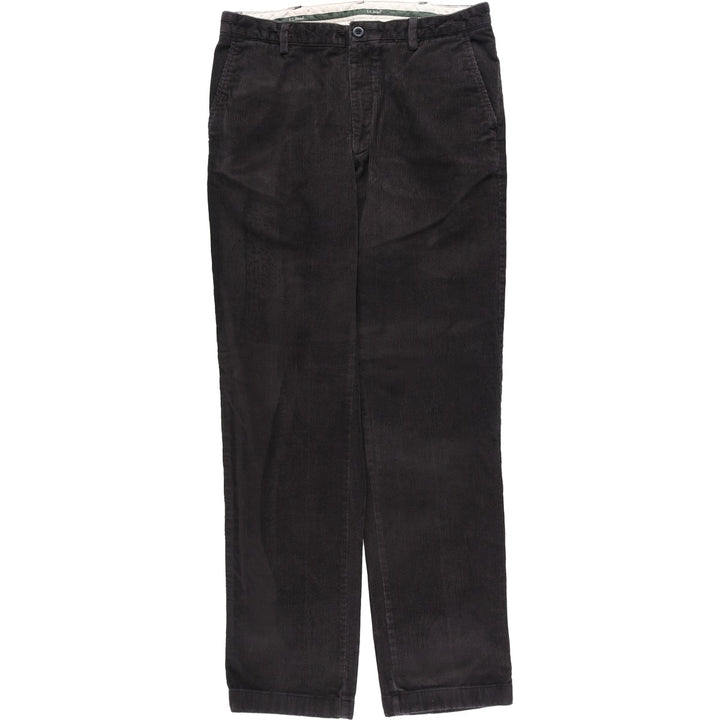 90s-00'S Vintage LLBean Classic Fit Corduroy Pants, Men's, Size 34 (approx.) cotton black type Vintage Second Hand