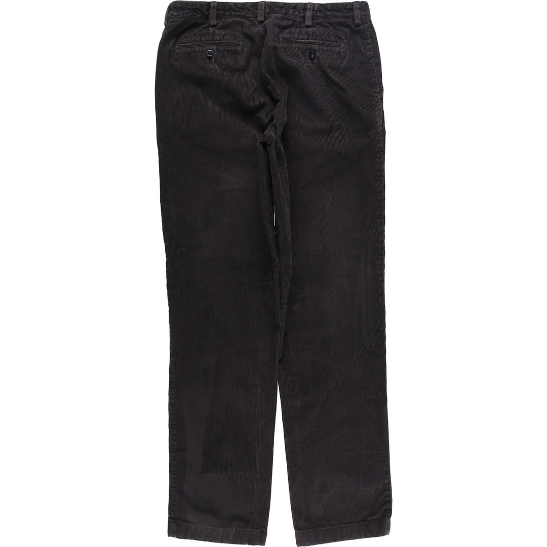 90s-00'S Vintage LLBean Classic Fit Corduroy Pants, Men's, Size 34 (approx.) cotton black type Vintage Second Hand