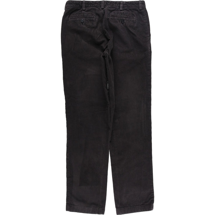90s-00'S Vintage LLBean Classic Fit Corduroy Pants, Men's, Size 34 (approx.) cotton black type Vintage Second Hand