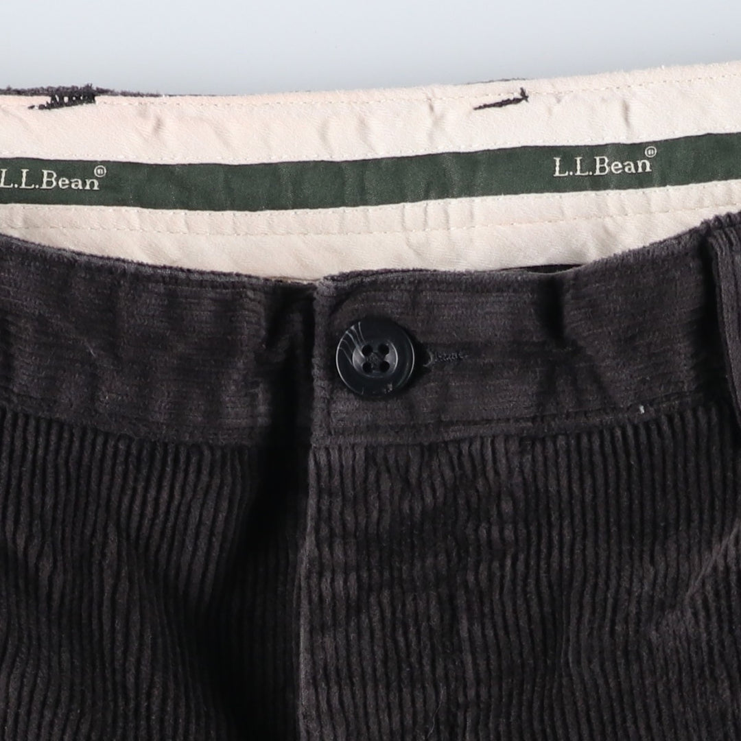90s-00'S Vintage LLBean Classic Fit Corduroy Pants, Men's, Size 34 (approx.) cotton black type Vintage Second Hand