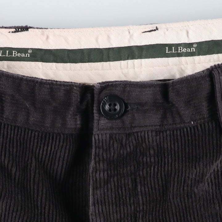 90s-00'S Vintage LLBean Classic Fit Corduroy Pants, Men's, Size 34 (approx.) cotton black type Vintage Second Hand