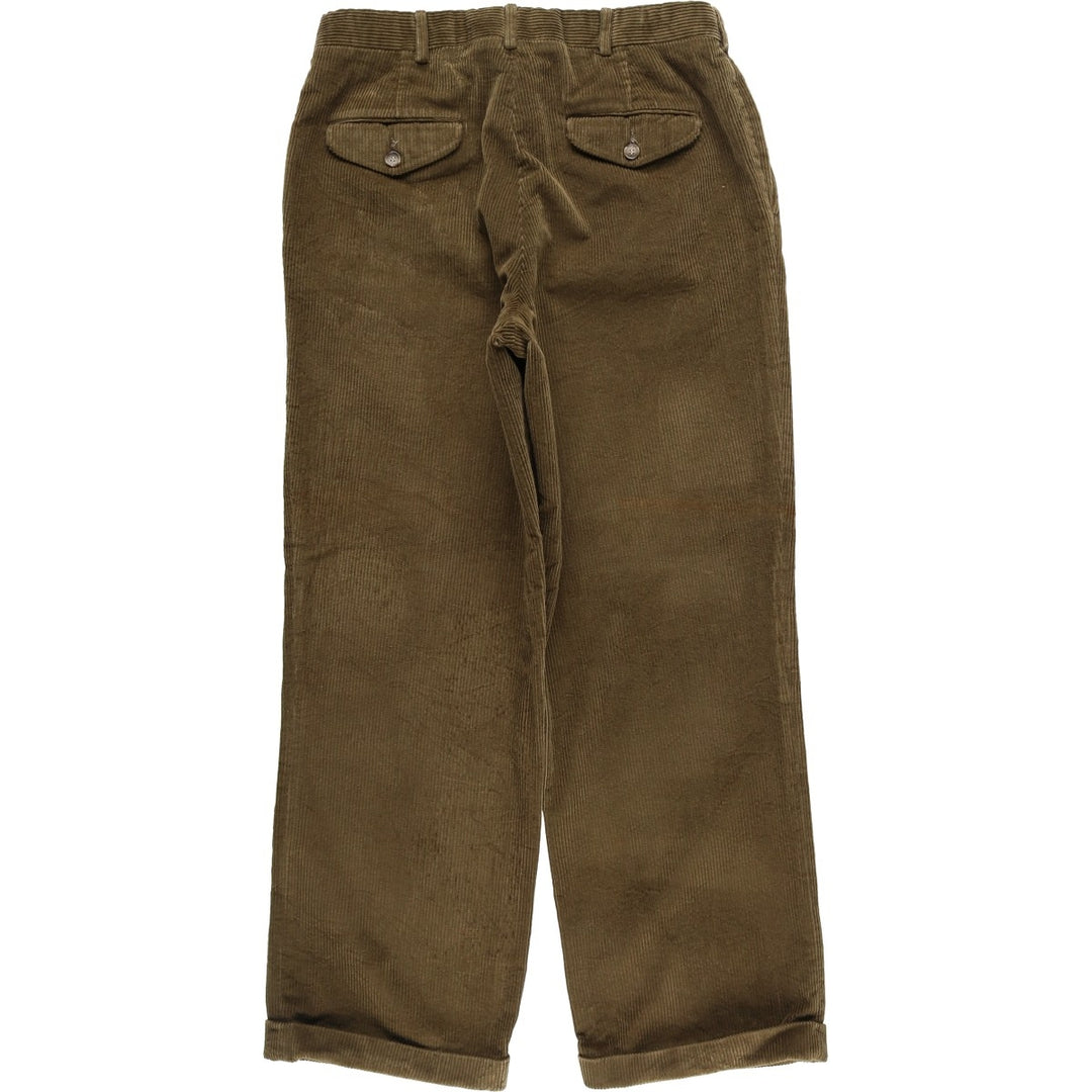 Vintage LLBean 80s-90'S Two-pleat Corduroy Pants, Made in USA, Men's Size W32 unclear brown type Vintage Second Hand