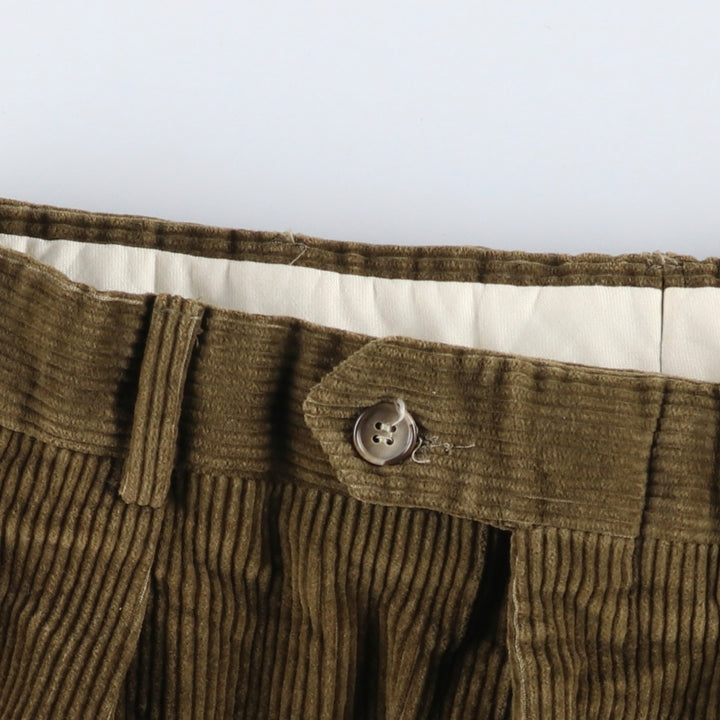 Vintage LLBean 80s-90'S Two-pleat Corduroy Pants, Made in USA, Men's Size W32 unclear brown type Vintage Second Hand