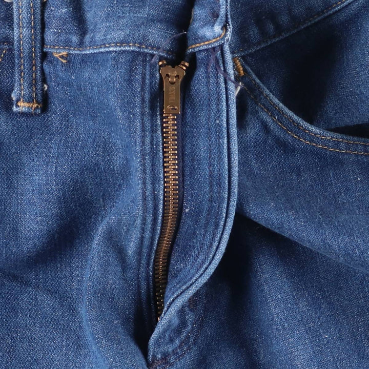 Vintage 70s-80'S Maverick flare-cut denim pants, made in the USA, women's size L (w28). unclear blue type Vintage Second Hand