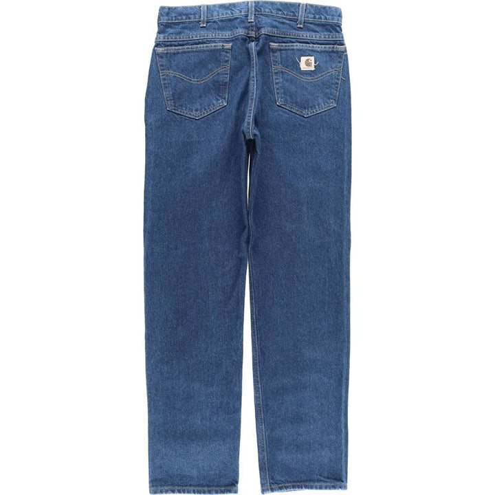 Vintage 80s-90'S Carhartt tapered denim pants, made in the USA, men's size W34. cotton blue type Vintage Second Hand