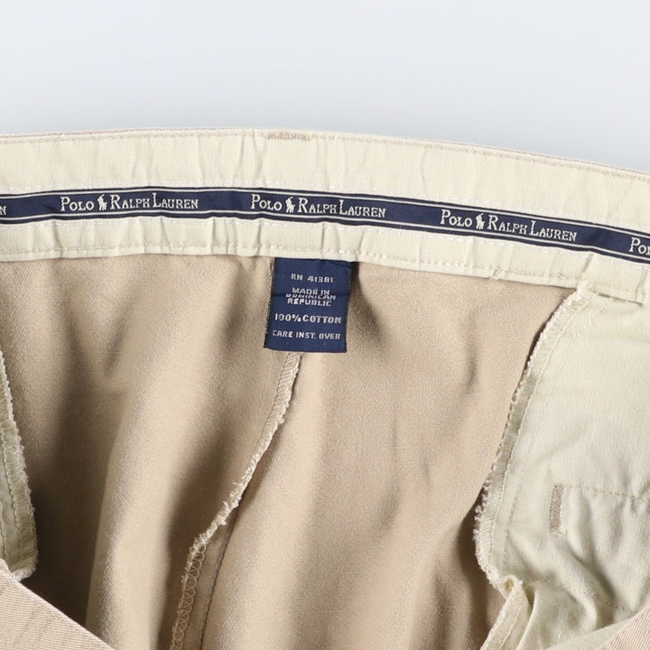 Ralph Lauren Polo Ralph Lauren Two-pleat Chino Pants Men's Size W39 cotton Beige type Vintage Second Hand