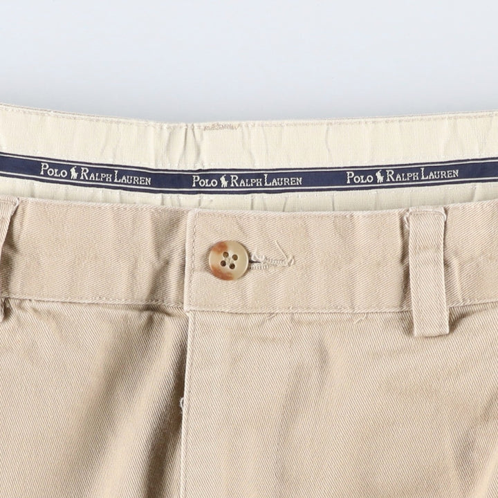 Ralph Lauren Polo Ralph Lauren Two-pleat Chino Pants Men's Size W39 cotton Beige type Vintage Second Hand