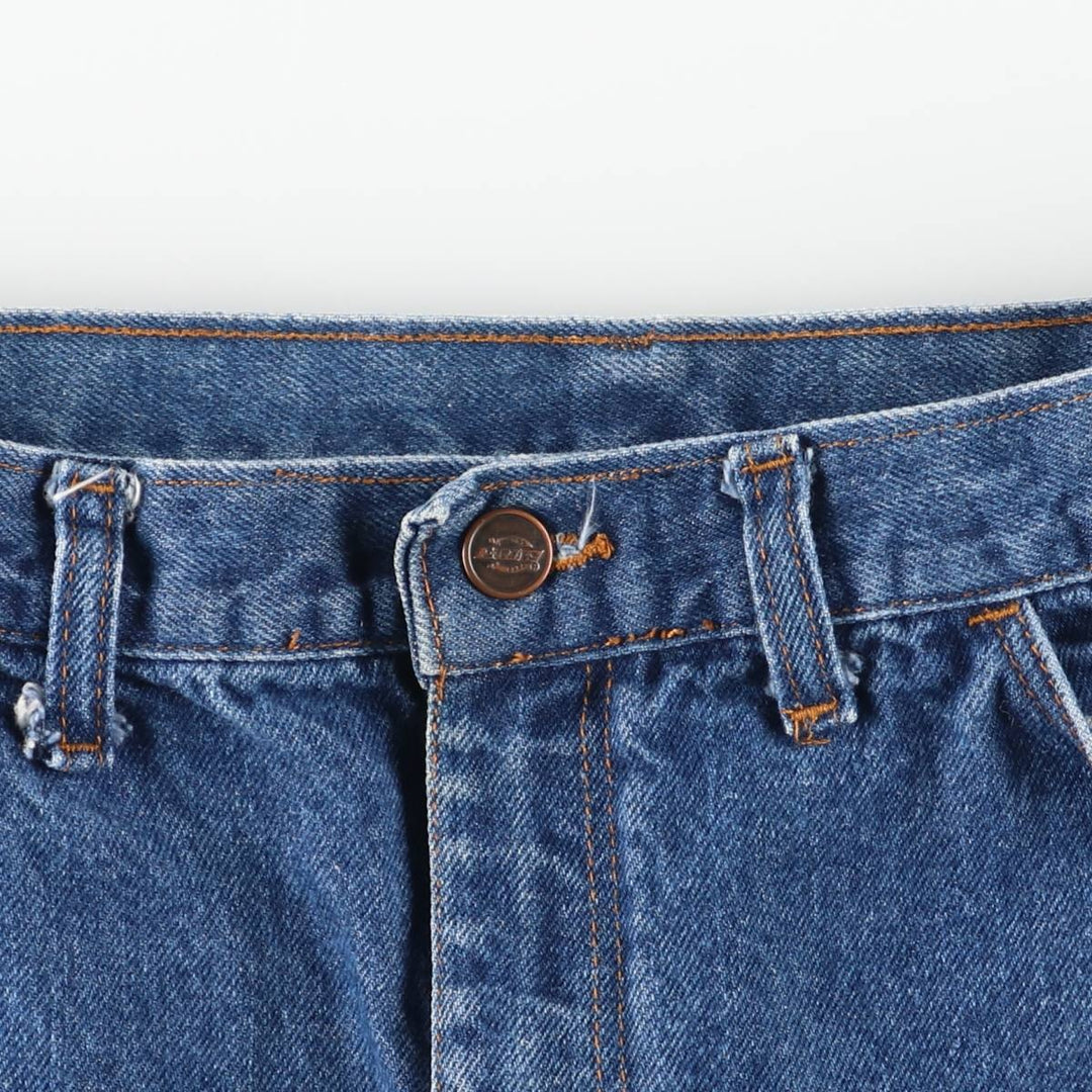 Vintage 1980'S Dickies straight-leg denim pants, men's size W34 cotton blue type Vintage Second Hand