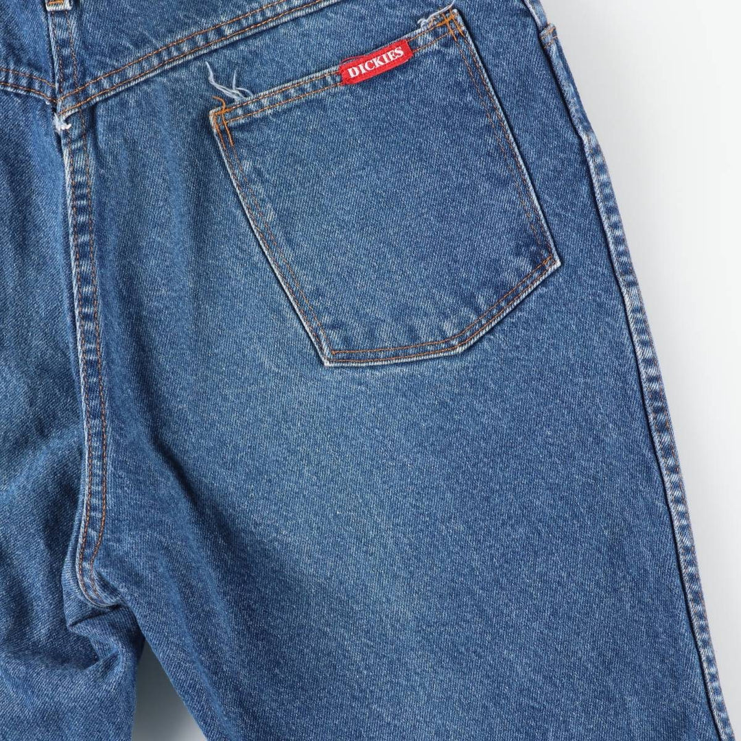 Vintage 1980'S Dickies straight-leg denim pants, men's size W34 cotton blue type Vintage Second Hand