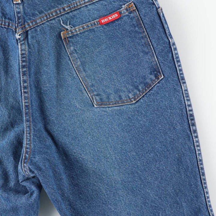Vintage 1980'S Dickies straight-leg denim pants, men's size W34 cotton blue type Vintage Second Hand