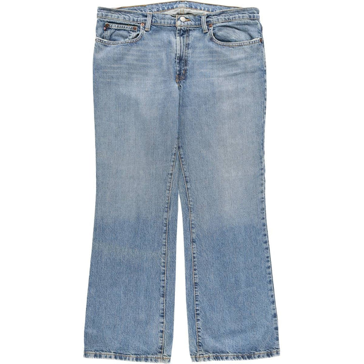 2000'S Ralph Lauren Polo Jeans Company Flare Cut Denim Pants, Women's, XXL (W37) cotton blue type Vintage Second Hand