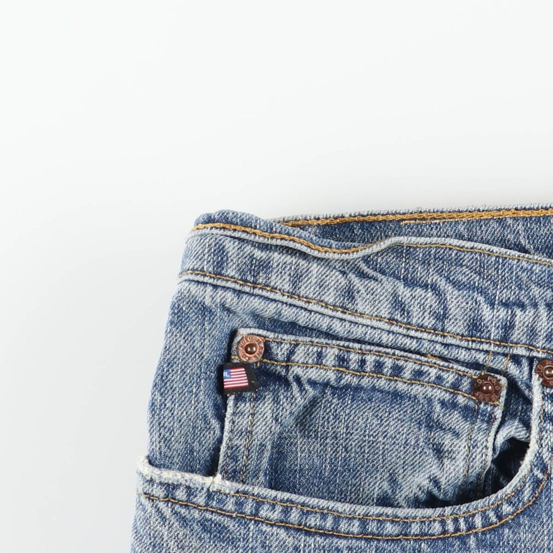 2000'S Ralph Lauren Polo Jeans Company Flare Cut Denim Pants, Women's, XXL (W37) cotton blue type Vintage Second Hand