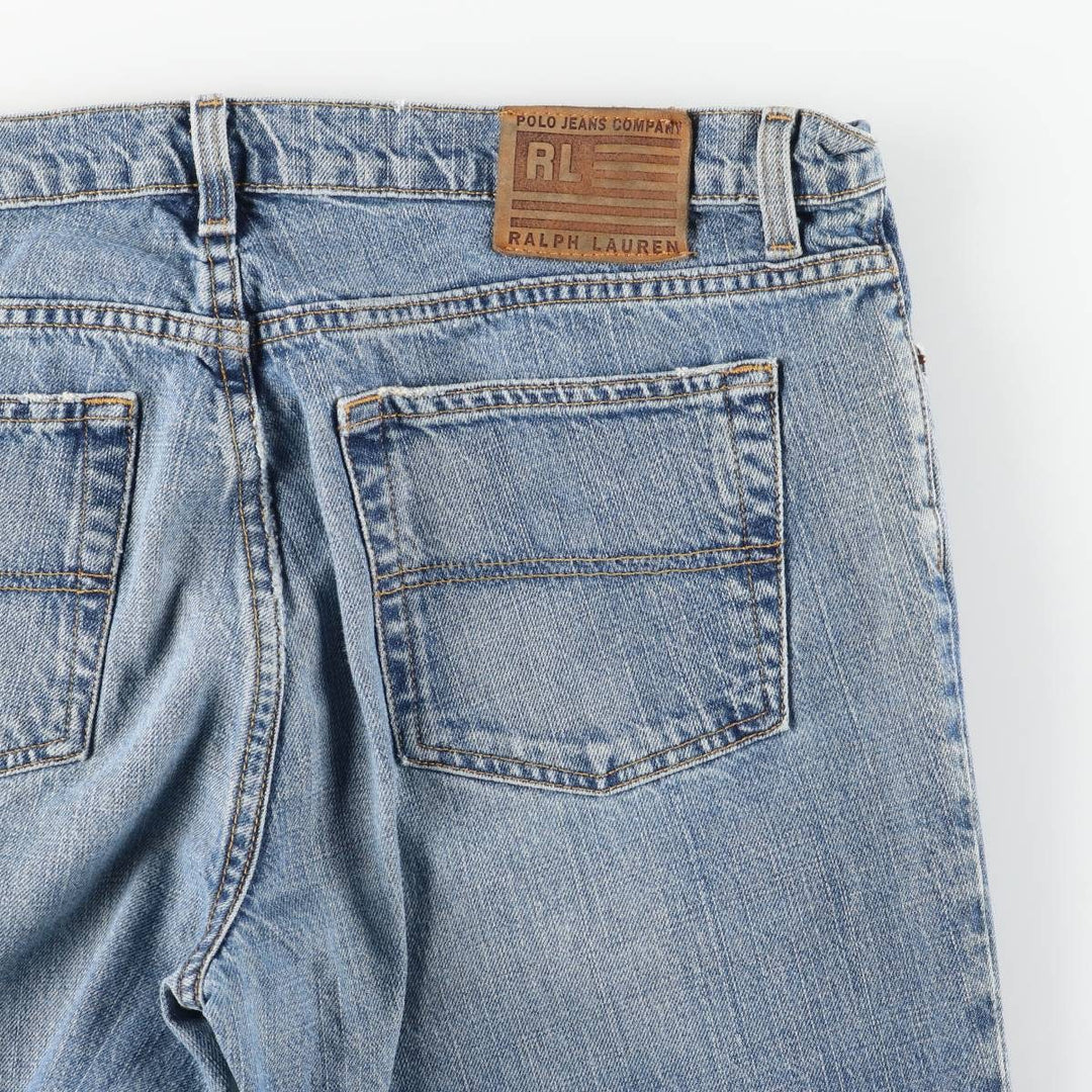 2000'S Ralph Lauren Polo Jeans Company Flare Cut Denim Pants, Women's, XXL (W37) cotton blue type Vintage Second Hand