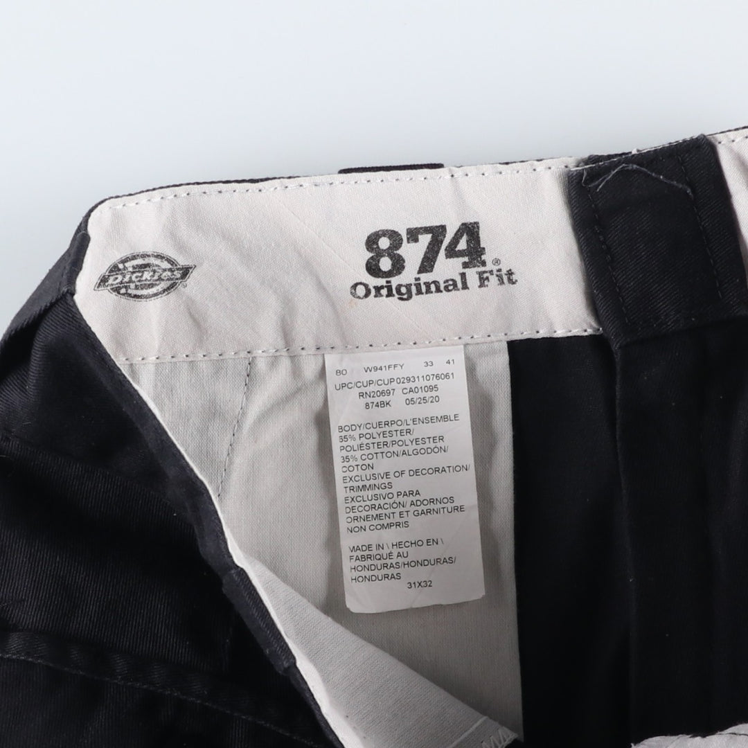 Dickies 874 Original Fit Work Pants, Men's, Size W31 polyester black type Vintage Second Hand