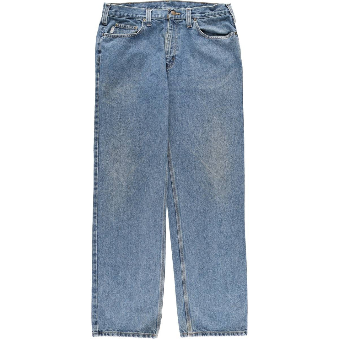 Carhartt Relaxed Fit Tapered Denim Pants for Men, W36 cotton blue type Vintage Second Hand