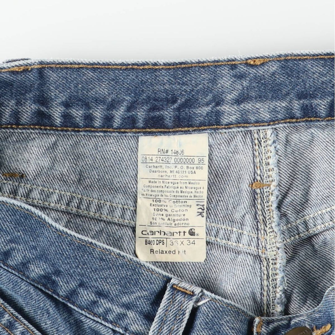 Carhartt Relaxed Fit Tapered Denim Pants for Men, W36 cotton blue type Vintage Second Hand