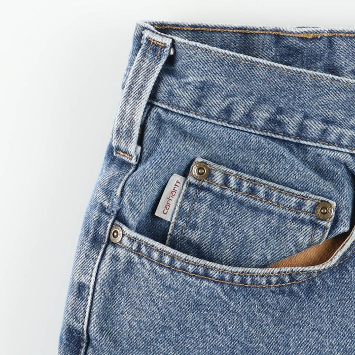 Carhartt Relaxed Fit Tapered Denim Pants for Men, W36 cotton blue type Vintage Second Hand