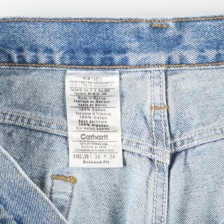 Carhartt Relaxed Fit Tapered Denim Pants for Men, W37 cotton blue type Vintage Second Hand