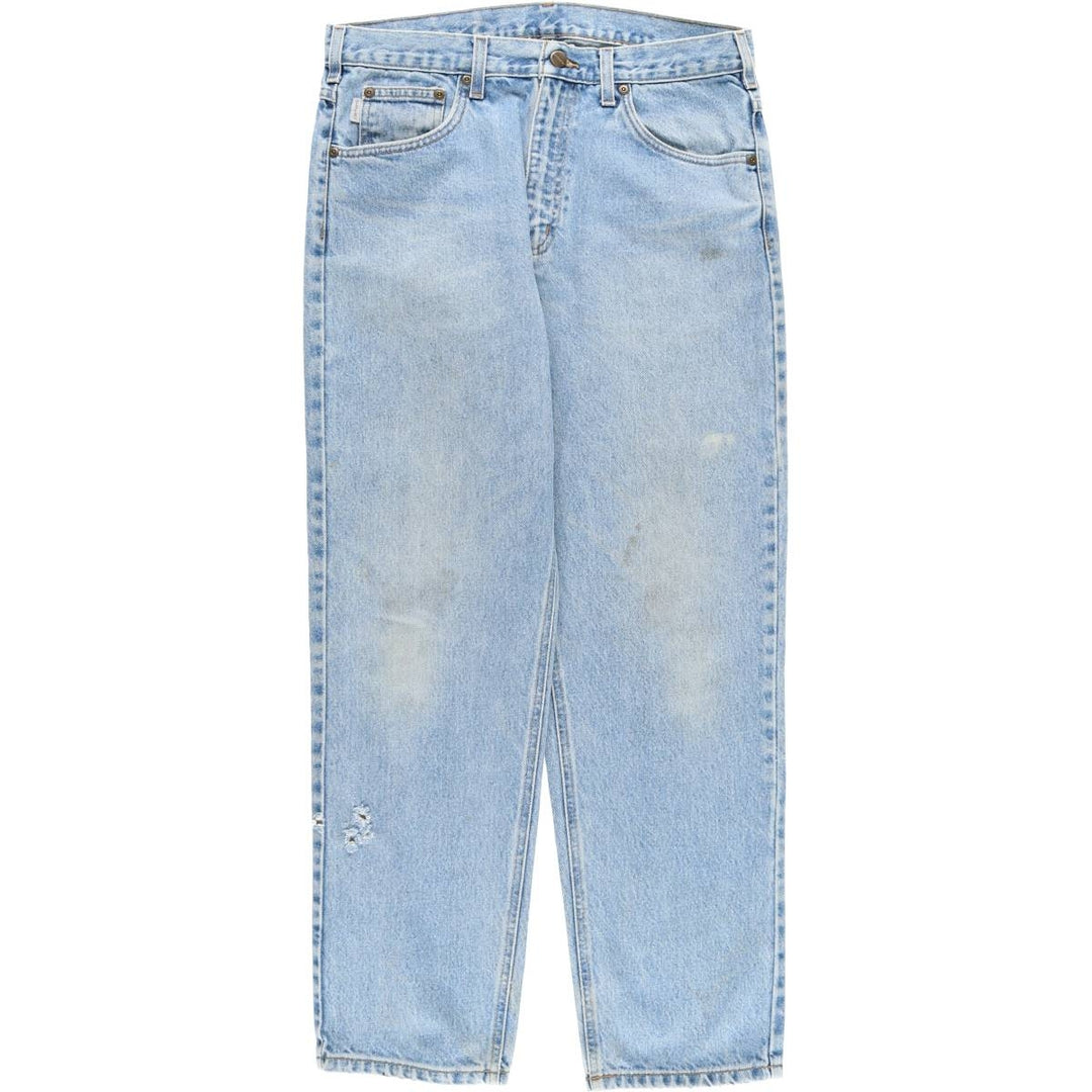 Carhartt Relaxed Fit Tapered Denim Pants for Men, W33 equivalent cotton blue type Vintage Second Hand