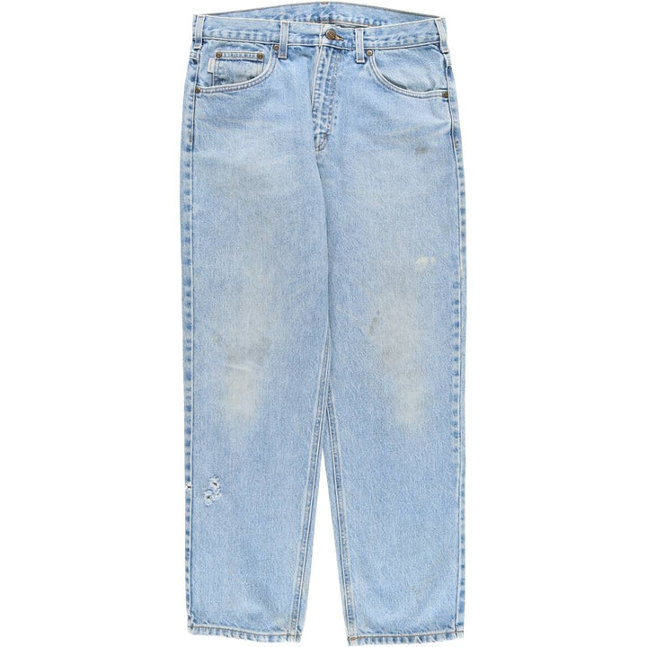 Carhartt Relaxed Fit Tapered Denim Pants for Men, W33 equivalent cotton blue type Vintage Second Hand