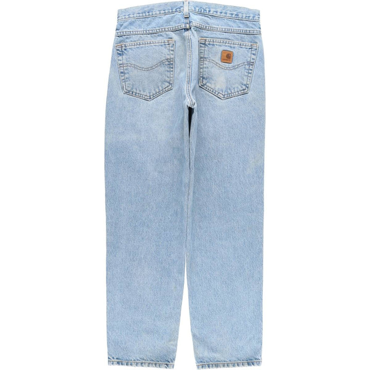 Carhartt Relaxed Fit Tapered Denim Pants for Men, W33 equivalent cotton blue type Vintage Second Hand