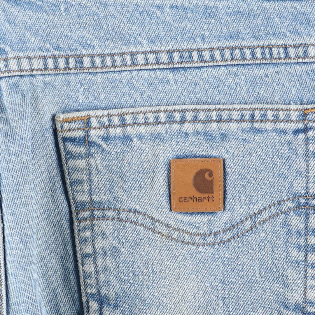 Carhartt Relaxed Fit Tapered Denim Pants for Men, W33 equivalent cotton blue type Vintage Second Hand