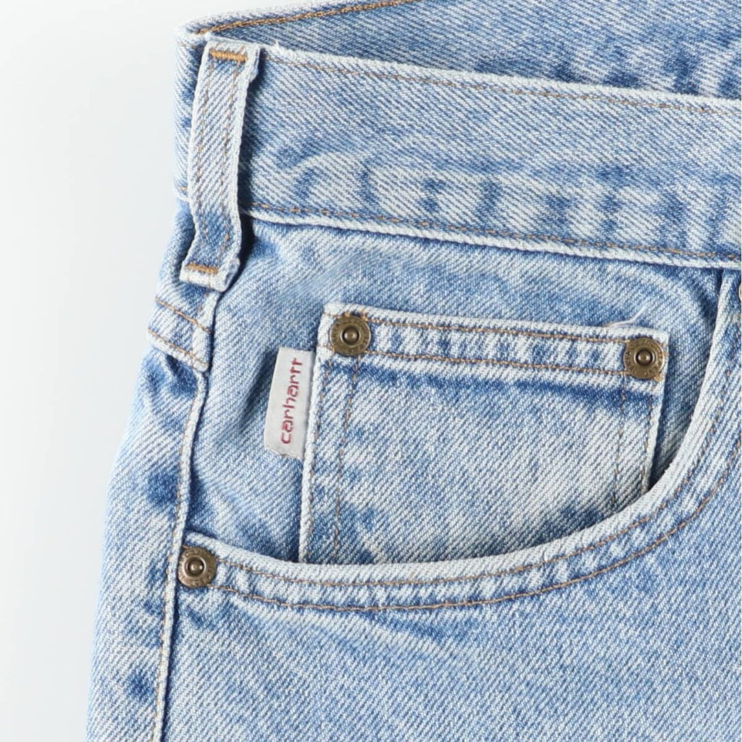 Carhartt Relaxed Fit Tapered Denim Pants for Men, W33 equivalent cotton blue type Vintage Second Hand
