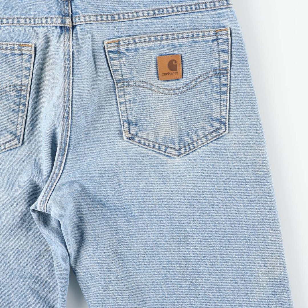 Carhartt Relaxed Fit Tapered Denim Pants for Men, W33 equivalent cotton blue type Vintage Second Hand